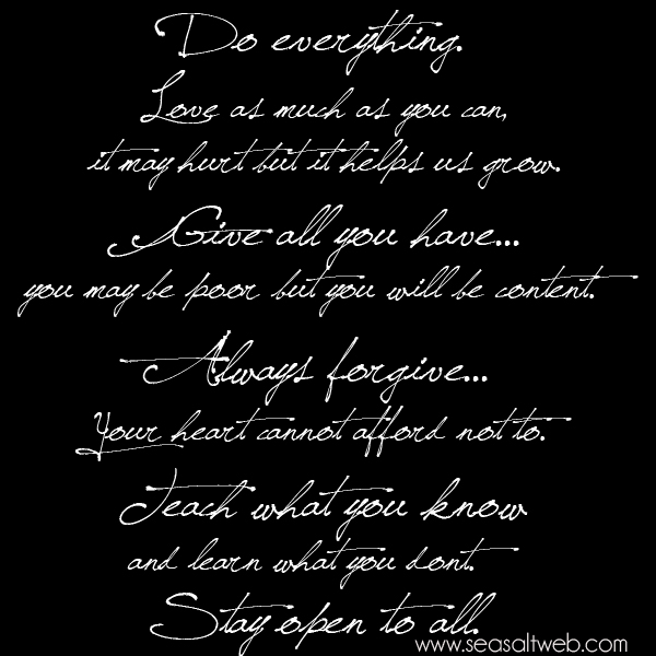 Inspirational Quote Sea Salt Motivational Monday do everything quote