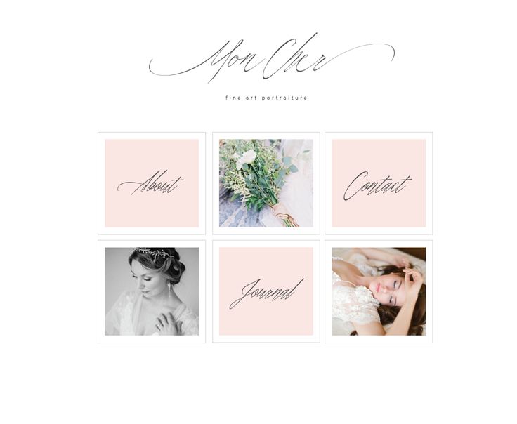 Simple pink photographer web design inspiration sea salt wedding