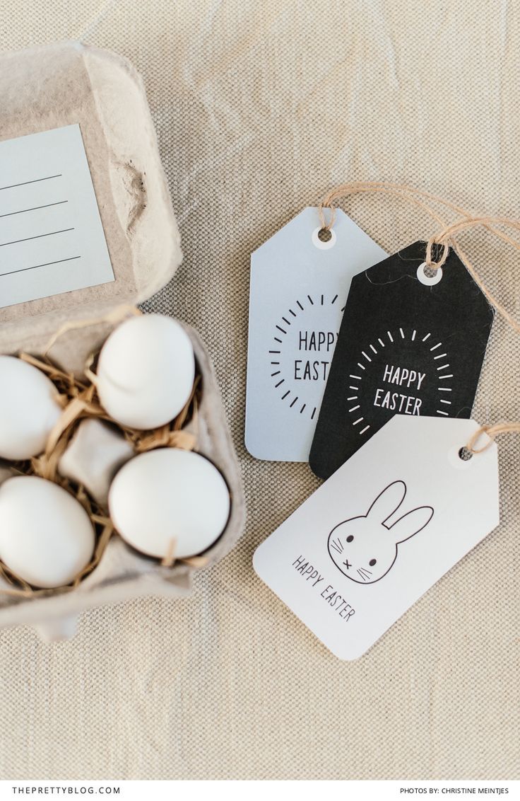 free easter tags printables with cute bunny
