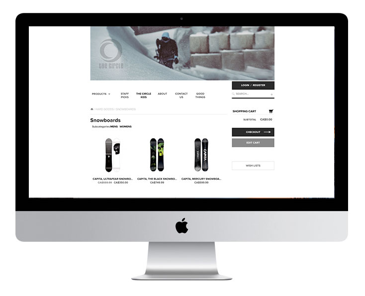 Sea Salt Web Whistler website design for The Circle Sea Salt Web Whistler website design for The Circle