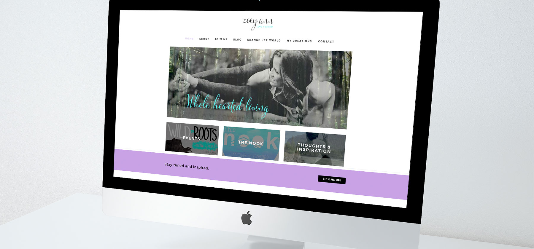 Sea Salt Web Whistler website design Zoey Ann Yoga