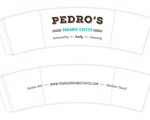Sea Salt Web Design agency Whistler Pedros coffee sleeves design