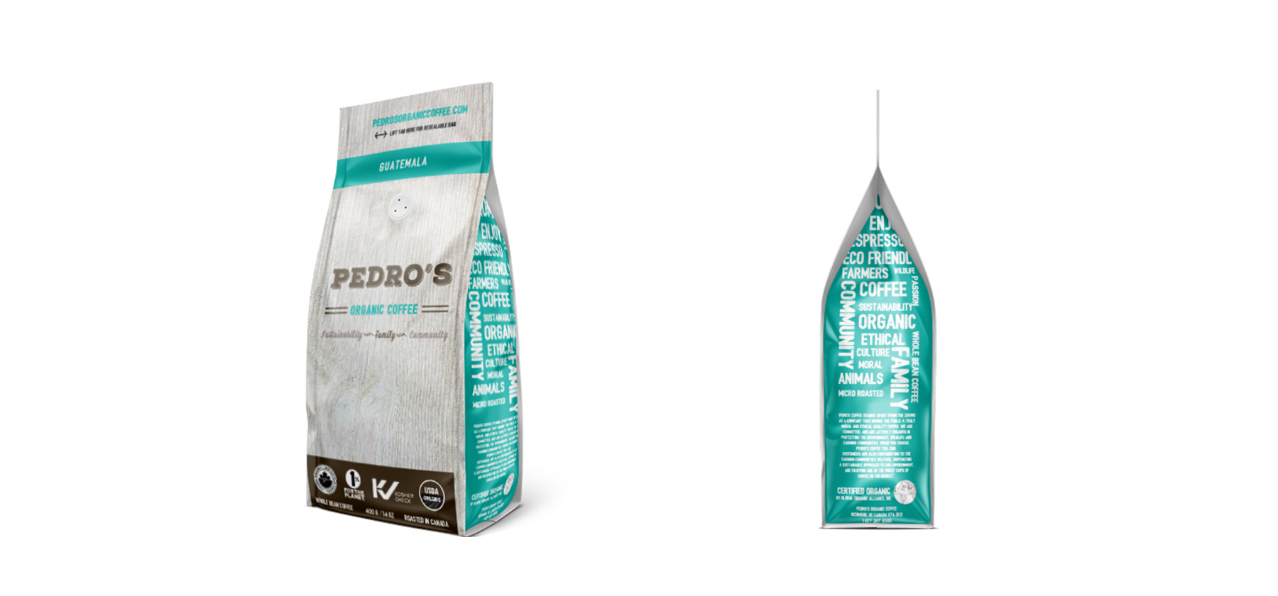 Sea Salt Web Design agency Whistler packaging design Pedros coffee