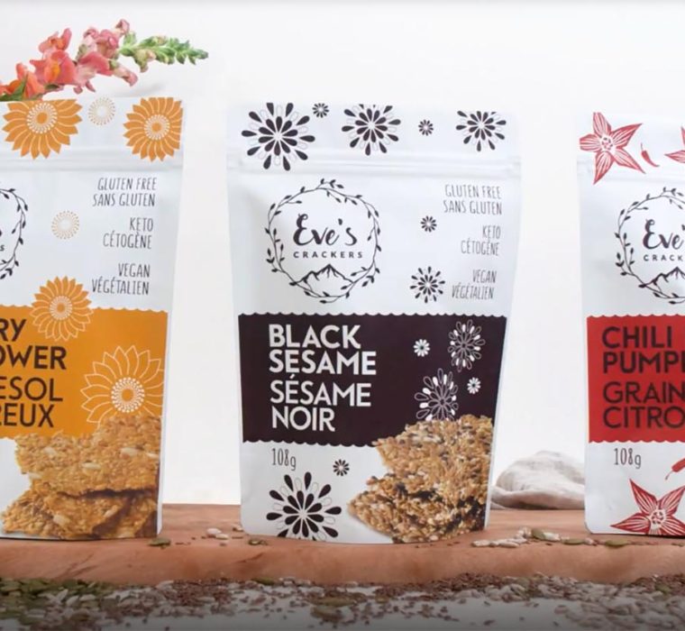Sea Salt logo design branding Sydney food packaging for Eves Crackers northern Beaches