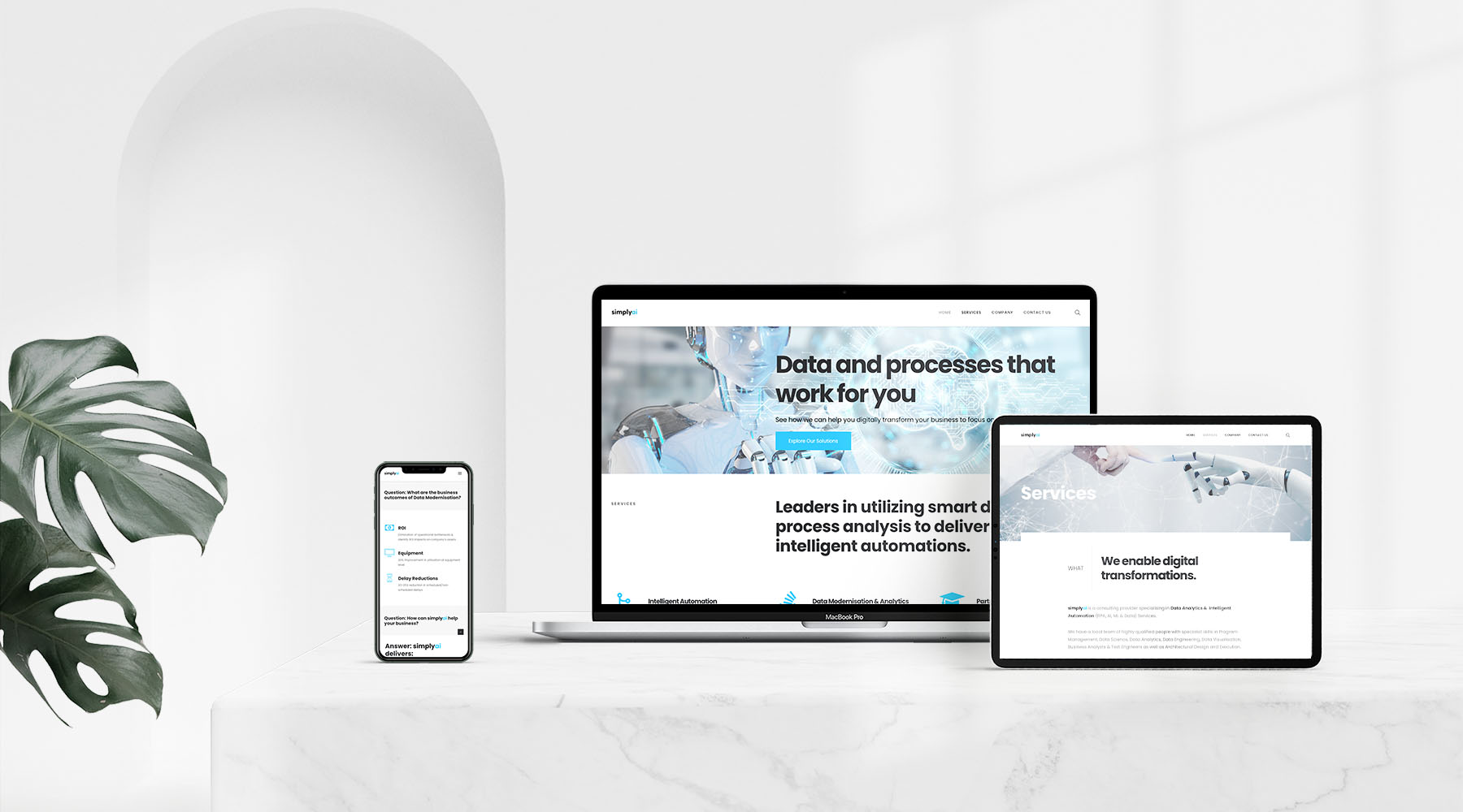 Sea Salt Web Sydney Web Design SimplyAI Corporate Website