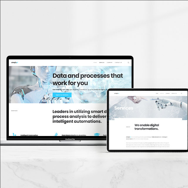 Sea Salt Web Sydney Web Design SimplyAI Corporate Website