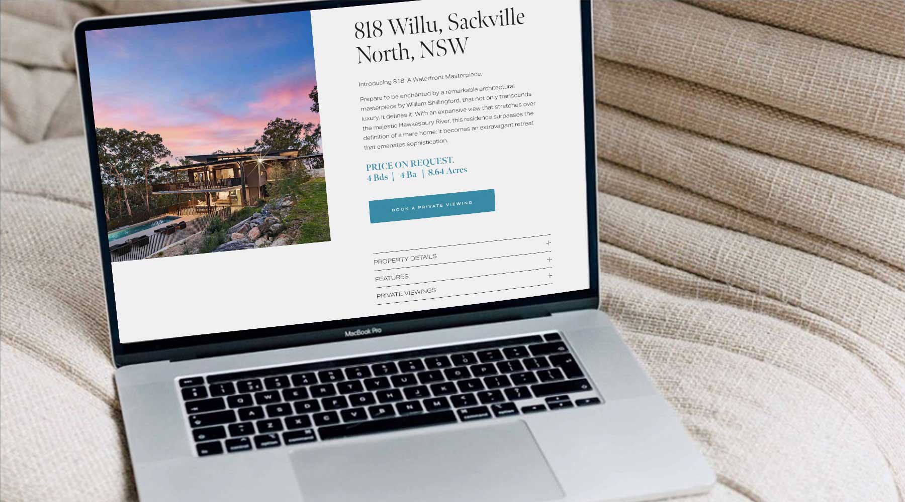 Sea Salt Web design & Development Sydney Willu Property Real estate