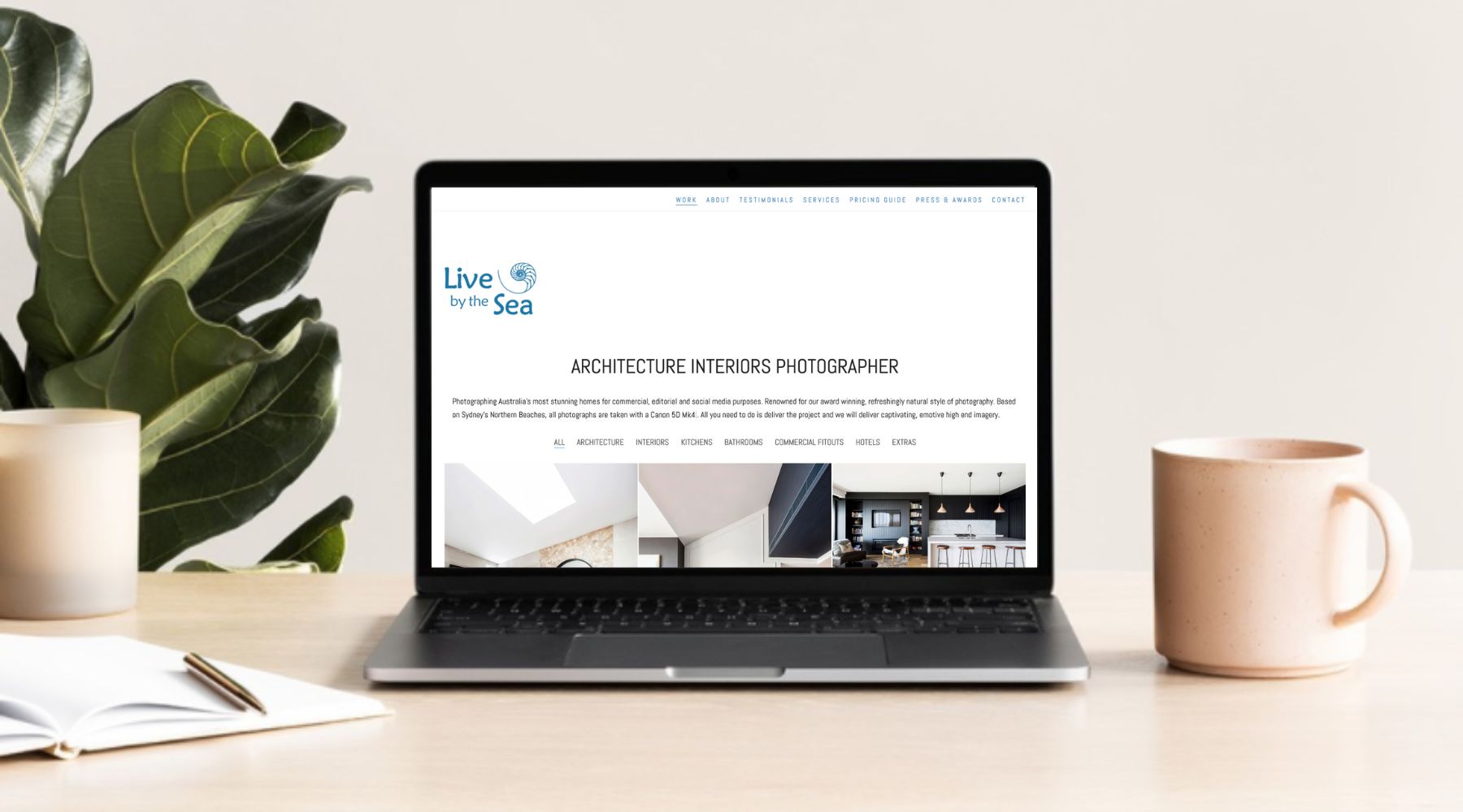 Sea Salt Web design Sydney Live By The Sea Photography Website SEO