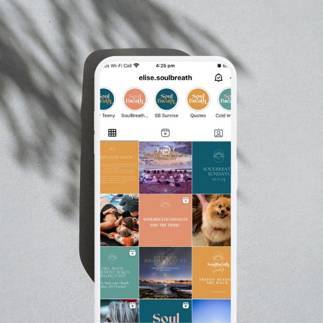 Sea Salt Web Design Soul Breath logo design Northern Beaches social media Instagram feed