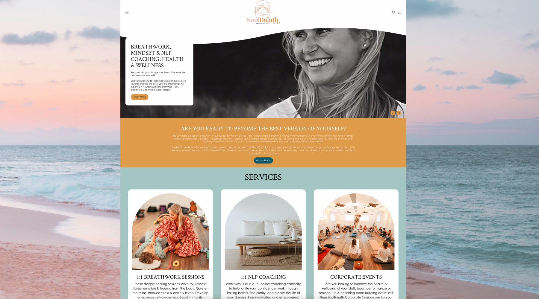 Sea Salt Web Design Soul Breath logo design Northern Beaches Shopify branding